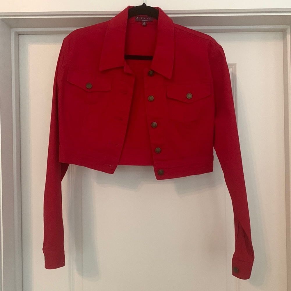 Red Cropped Jacket